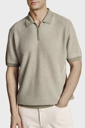 Brooks Brothers Keten Karışımlı Kısa Kollu Örgü Polo Yaka Kazak Erkek POLO YAKA KAZAK BBSS26MKL005180 SU YEŞİLİ