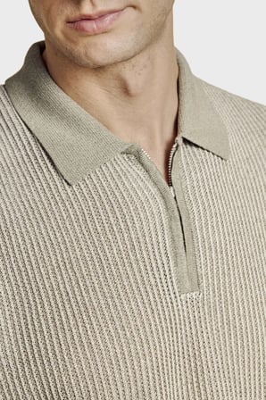 Brooks Brothers Keten Karışımlı Kısa Kollu Örgü Polo Yaka Kazak Erkek POLO YAKA KAZAK BBSS26MKL005180 SU YEŞİLİ