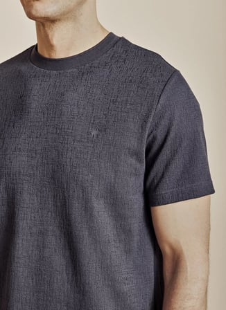 Brooks Brothers Koyu Gri Erkek Standart T-Shirt BBSS26MTS006
