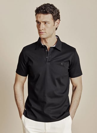Brooks Brothers Siyah Erkek Nakışlı Polo T-Shirt BBSS26MTS011