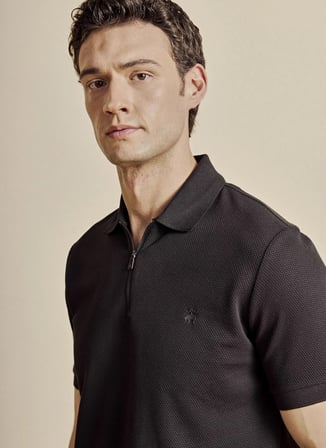 Brooks Brothers Siyah Erkek Standart Fit T-Shirt BBSS26MTS014