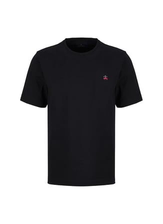 Brooks Brothers Siyah Erkek Logo Baskılı Polo T-Shirt BBSS26MTS018