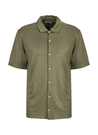 Brooks Brothers Lacivert Erkek %100 Keten Gömlek BBSS26MKN004