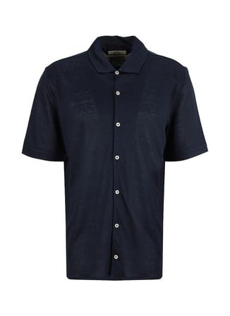 Brooks Brothers Lacivert Erkek %100 Keten Gömlek BBSS26MKN004