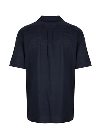 Brooks Brothers Lacivert Erkek %100 Keten Gömlek BBSS26MKN004
