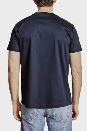 Brooks Brothers % 100 Pamuk Bisiklet Yaka T-shirt Erkek T SHİRT BBSS26MTS008137 LACİVERT