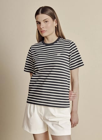 Brooks Brothers Ekru Kadın T-Shirt BBSS26FTS003