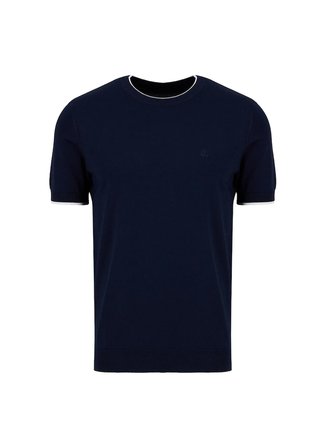 Brooks Brothers Lacivert Erkek Bisiklet Yaka Standart Fit Kazak BBSS26MKL017