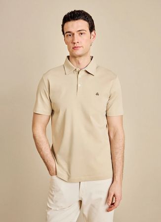 Brooks Brothers Polo Yaka Bej Erkek T-Shirt BBSS26MTS011