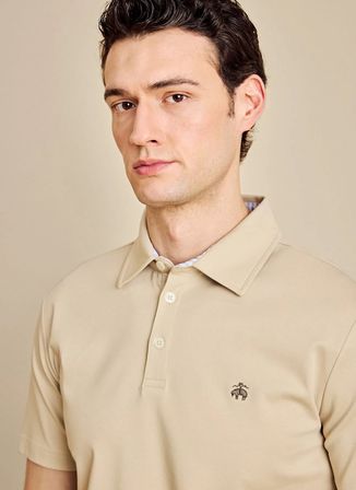 Brooks Brothers Polo Yaka Bej Erkek T-Shirt BBSS26MTS011