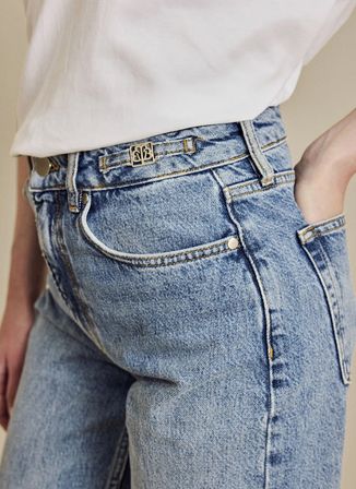 Brooks Brothers Mavi Kadın Denim Pantolon BBSS26FDP003