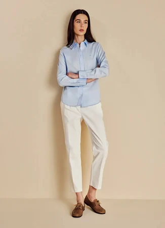 Brooks Brothers Normal Bel Standart Ekru Kadın Pantolon BBSS26FPT007