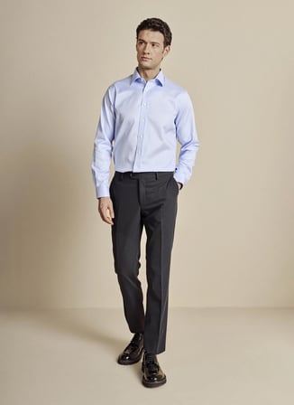 Brooks Brothers Açık Mavi Erkek Regular Fit Çizgili Gömlek BBSS26MSH039