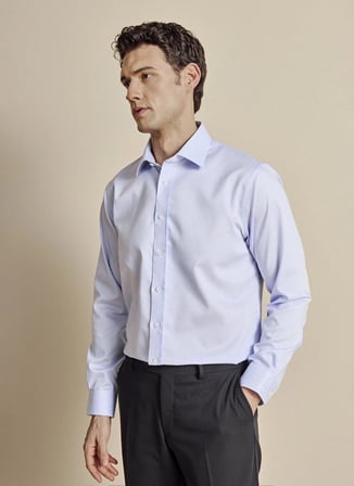 Brooks Brothers Mavi  Erkek Regular Fit Çizgili Gömlek BBSS26MSH044