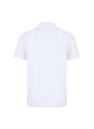 Brooks Brothers Beyaz Erkek  Logo Baskılı Polo T-Shirt BBSS26MTS024