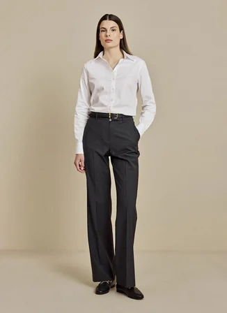 Brooks Brothers Antrasit Kadın Standart Fit Pantolon BBSS26FPT018