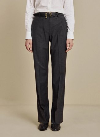 Brooks Brothers Antrasit Kadın Standart Fit Pantolon BBSS26FPT018