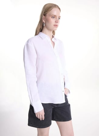 Ted Baker Beyaz Kadın Gömlek TBWRSH2096