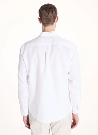 Ted Baker Beyaz Erkek Düğmeli Comfort Fit Oxford Gömlek TBMRSH2060