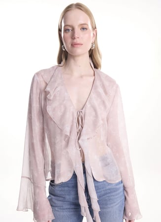 Ted Baker Pembe Kadın Çiçek Desenli Bluz TBWRSH2003