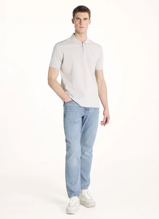 Ted Baker Krem Erkek Polo T-Shirt TBMRTS2042