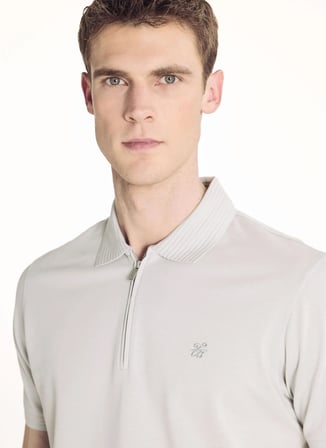 Ted Baker Krem Erkek Polo T-Shirt TBMRTS2042