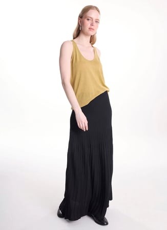 Siyah Kadın Rayon Karışımlı Etek TBWRKW2050