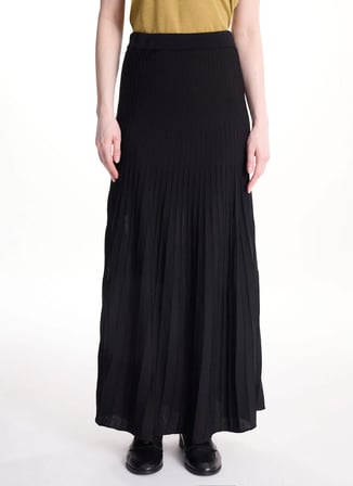 Siyah Kadın Rayon Karışımlı Etek TBWRKW2050