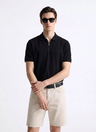 Ted Baker Siyah Erkek Polo T-Shirt TBMRTS2042