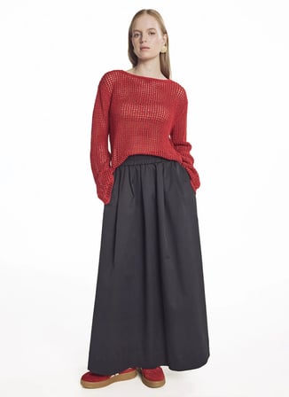 Ted Baker Kırmızı Kadın Kayık Yaka Ajurlu Kazak TBWRKW2011