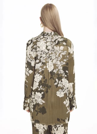 Haki Kadın Rayon Karışımlı Gömlek TBWRSH2033-1