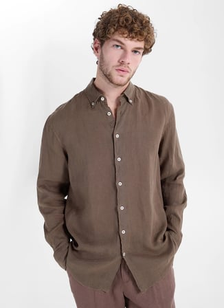 Ted Baker Haki Erkek Comfort Fit Düğmeli Gömlek TBMRSH2034-1