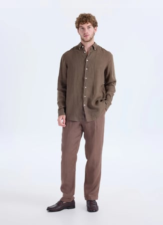 Ted Baker Haki Erkek Comfort Fit Düğmeli Gömlek TBMRSH2034-1