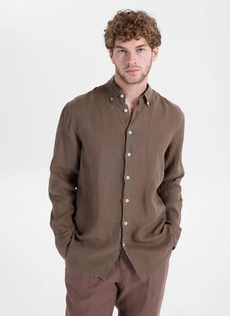 Ted Baker Haki Erkek Comfort Fit Düğmeli Gömlek TBMRSH2034-1