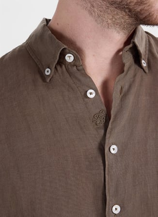 Ted Baker Haki Erkek Comfort Fit Düğmeli Gömlek TBMRSH2034-1