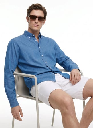 Ted Baker Mavi Erkek Gömlek TBMRSH2052