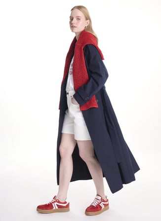 Ted Baker Lacivert Kadın Trençkot TBWROW1018