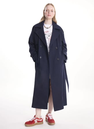Ted Baker Lacivert Kadın Trençkot TBWROW1018