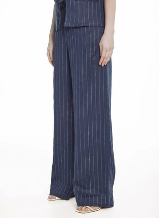 Ted Baker Lacivert Kadın Çizgili Pantolon TBWRTR2003-2