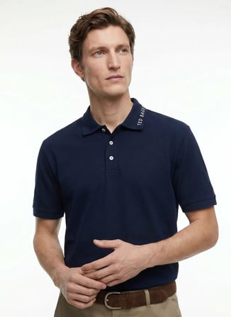 Ted Baker Lacivert Erkek Polo T-Shirt TBMRTS2038