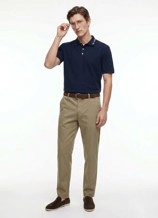 Ted Baker Lacivert Erkek Polo T-Shirt TBMRTS2038