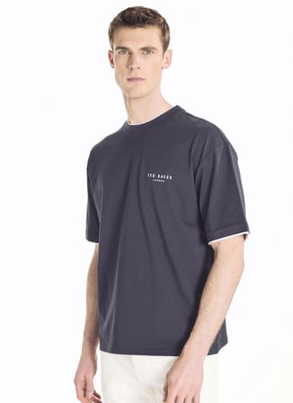 Ted Baker Lacivert Erkek T-Shirt TBMRTS2019