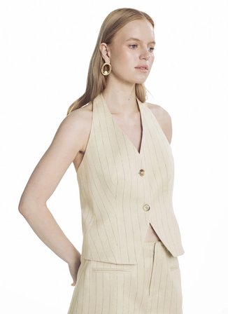 Ted Baker Bej Kadın Çizgili Yelek TBWRJC2005-1