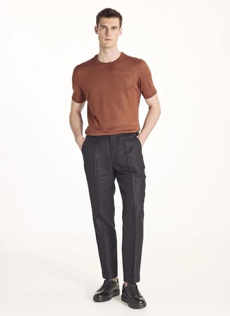 Ted Baker Kiremit Erkek Triko T-shirt TBMRKW2044