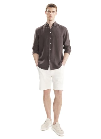 Mavi Erkek %100 Keten Comfort Fit Gömlek TBMRSH2034-1