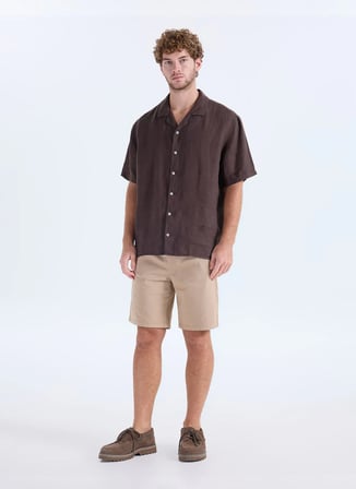 Ted Baker Kahverengi Erkek Comfort Fit Gömlek TBMRSH2035-1