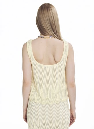 Sarı - Mavi Kadın Rayon Karışımlı Atlet TBWRKW2060
