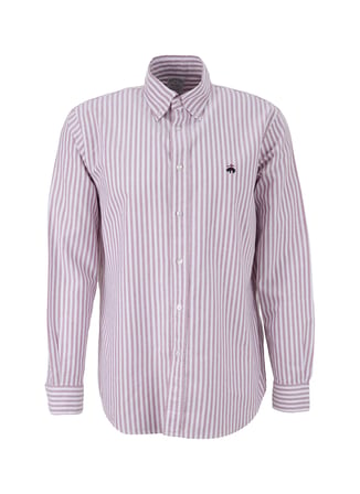 Brooks Brothers Kırmızı-Beyaz Erkek Çizgili Gömlek BBSS26MSH057