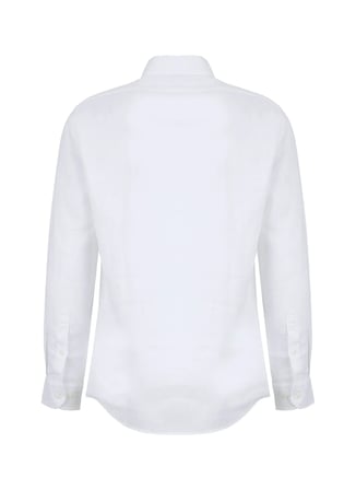 Brooks Brothers Beyaz Erkek Slim Fit Nakışlı Gömlek BBSS26MSH060