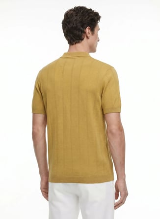Ted Baker Sarı Erkek Polo T-Shirt TBMRKW2050